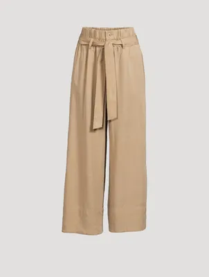Milani Belted Wide-Leg Trousers