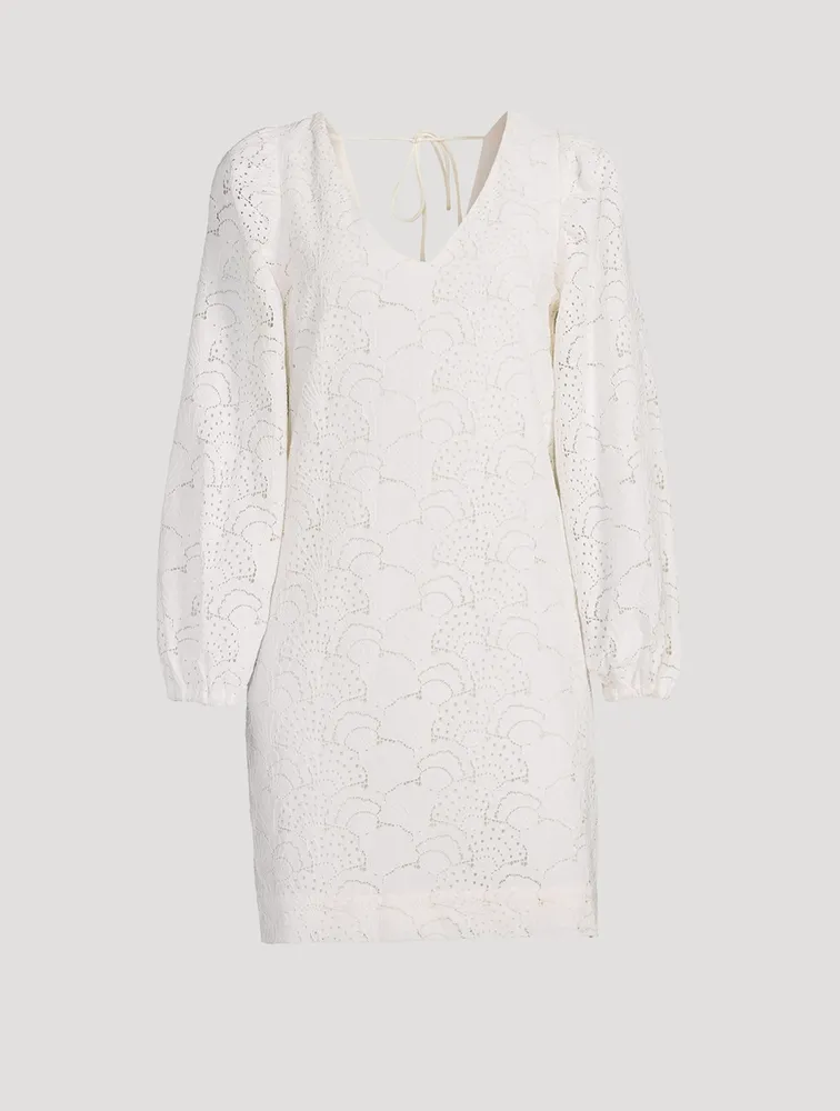 Anain Puff-Sleeve Lace Dress