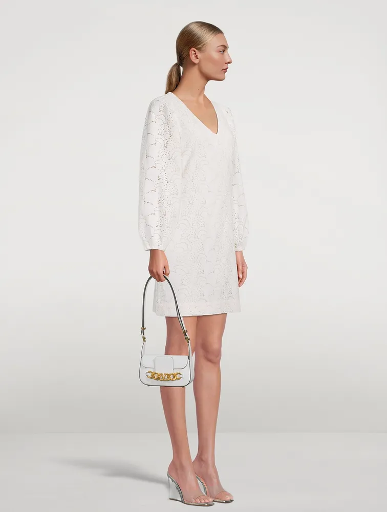 Anain Puff-Sleeve Lace Dress