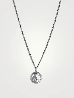 Caesar Coin Sterling Silver Necklace