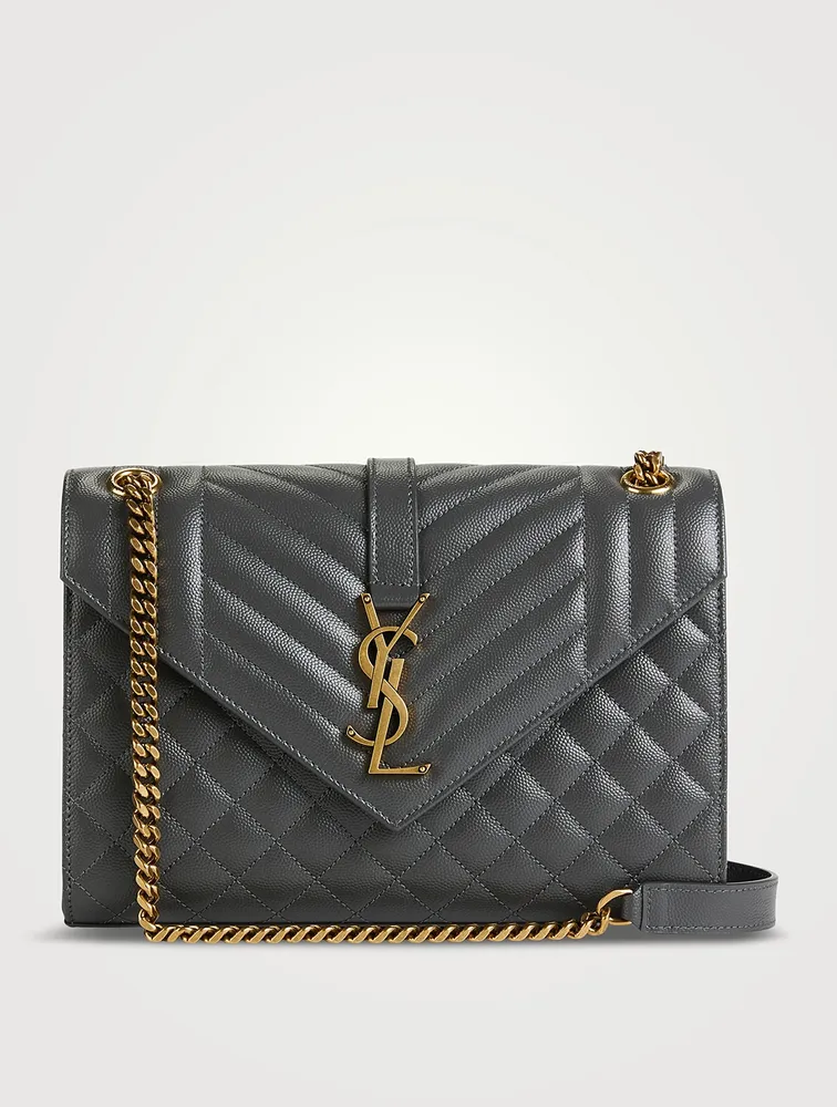 Medium YSL Monogram Leather Envelope Bag