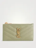 Cassandre YSL Monogram Leather Zip Card Holder