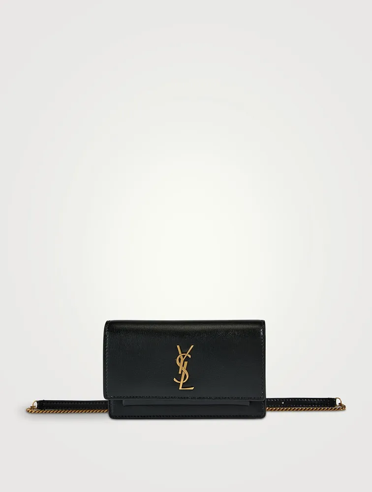 YSL Leather Belt in Black - Saint Laurent