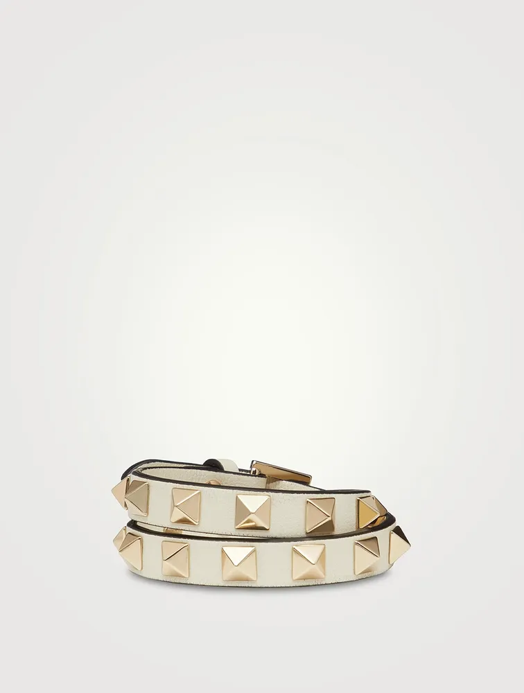 Rockstud Double Leather Strap Bracelet