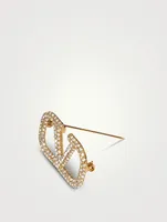 VLOGO Brooch With Crystals