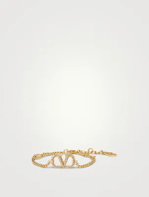 VLOGO Pavé Crystal Chain Bracelet