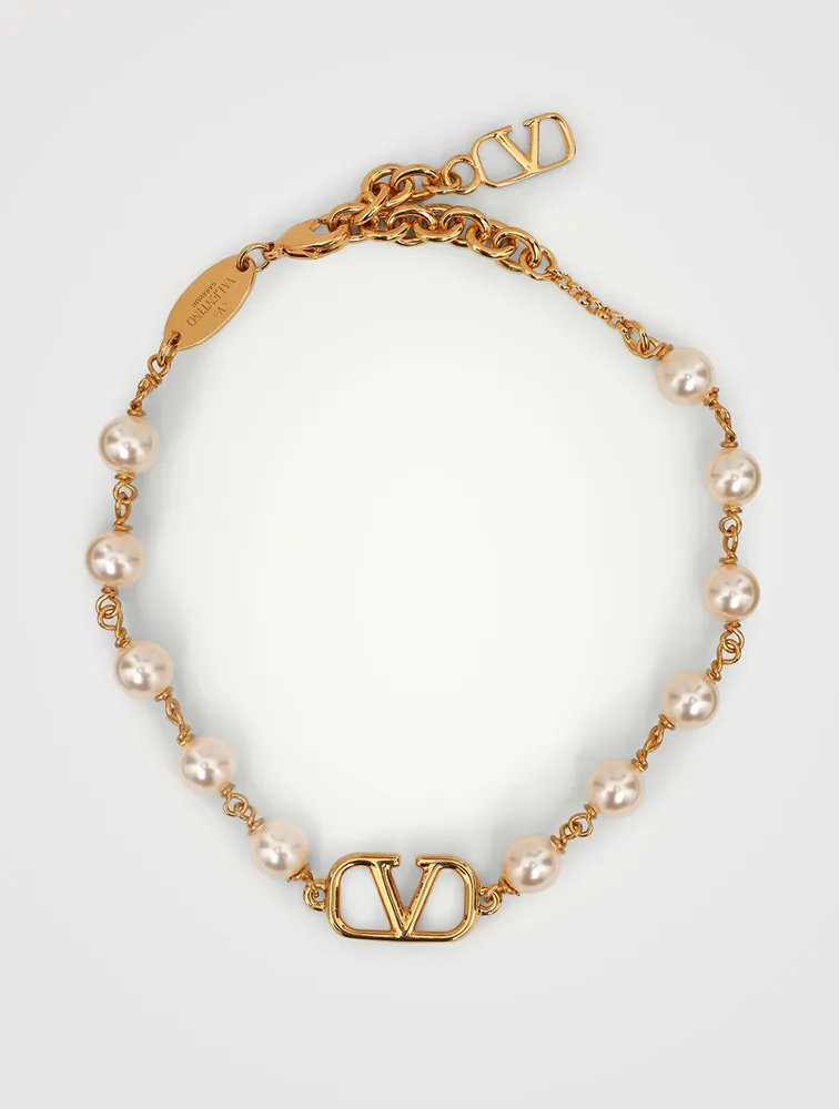 VLOGO Crystal Pearl Bracelet