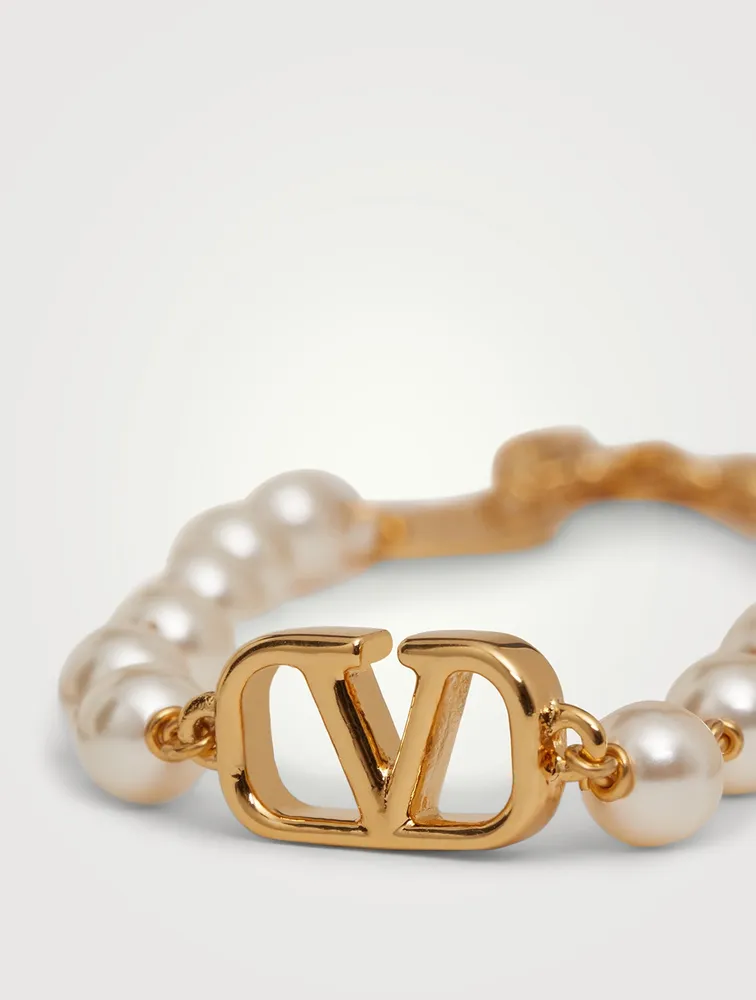 VLOGO Crystal Pearl Bracelet