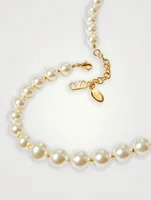 VLOGO Crystal Pearl Necklace