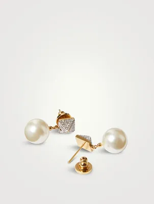 Rockstud Crystal Pearl Earrings