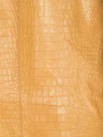 Croc-Embossed Leather Jacket