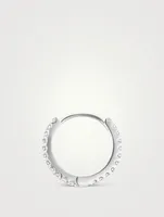 18K Gold Eternity Hoop Earring With Diamonds