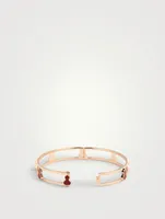 Wulu 18K Rose Gold Bangle With Red Agate