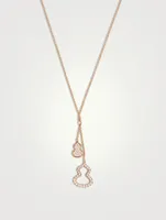 Petite Wulu 18K Rose Gold Necklace With Diamonds And Mother-Of-Pearl