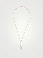 Petite Wulu 18K Rose Gold Necklace With Diamonds And Mother-Of-Pearl