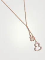 Petite Wulu 18K Rose Gold Necklace With Diamonds And Mother-Of-Pearl