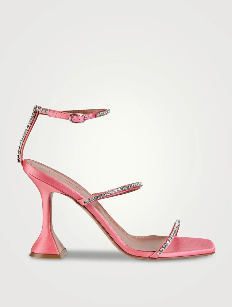 Gilda Crystal Satin Sandals