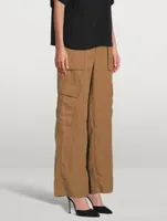 Wide-Leg Cargo Pants