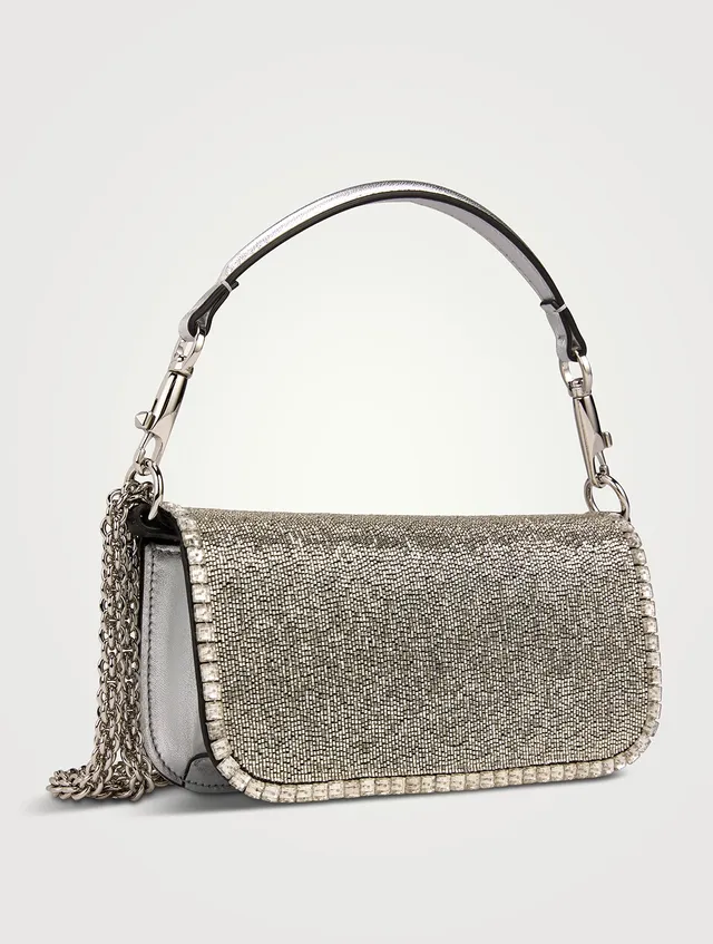 Valentino Garavani Locò Small Crystal-embellished Leather Bag