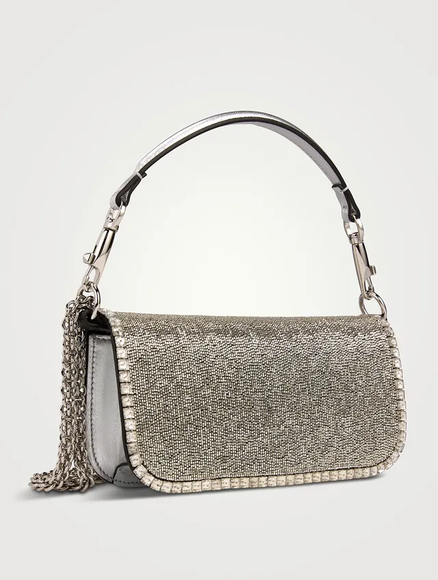 Black Locò small crystal-embellished leather bag, Valentino Garavani