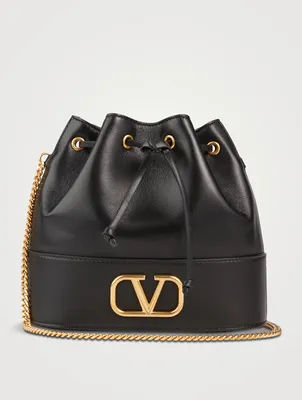 VLOGO Leather Bucket Bag