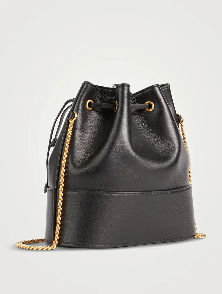 VLOGO Leather Bucket Bag