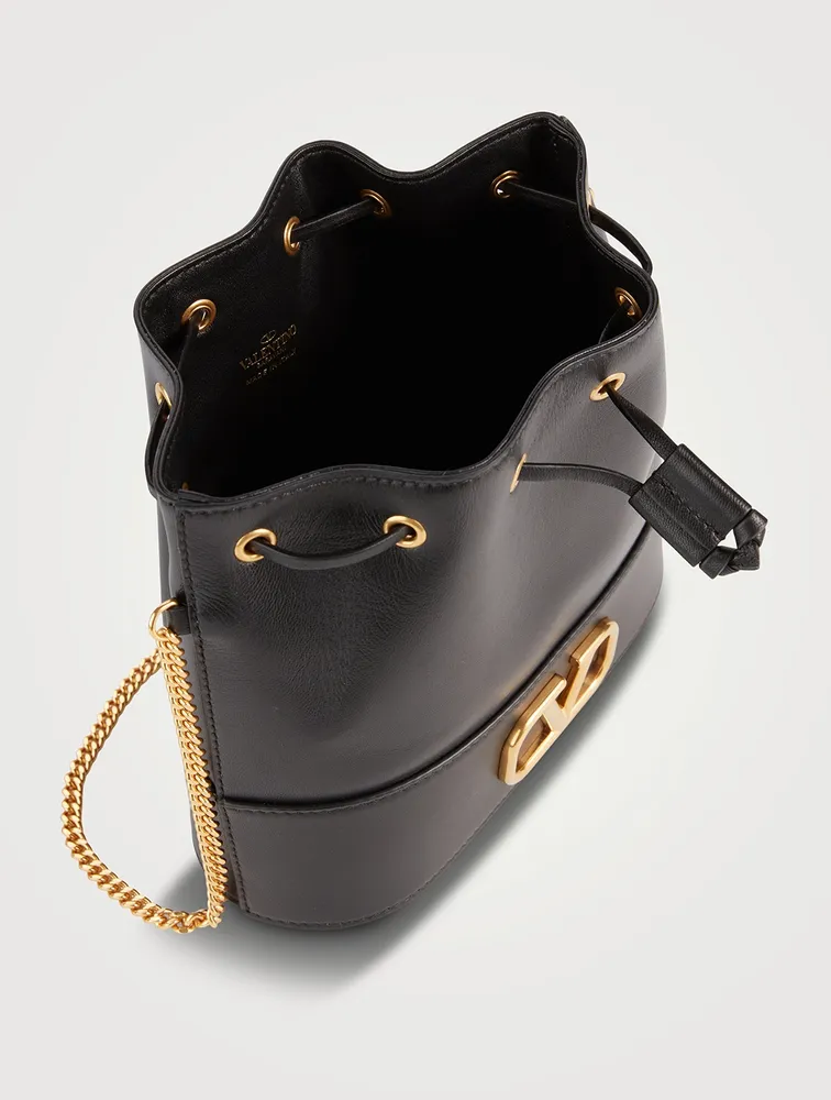 VLOGO Leather Bucket Bag