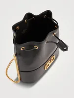 VLOGO Leather Bucket Bag