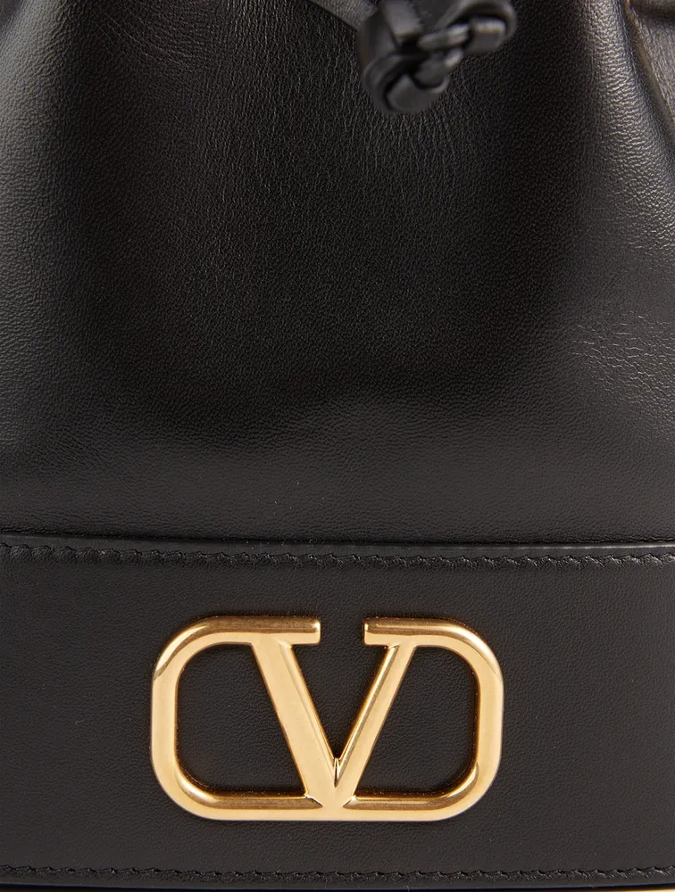 VLOGO Leather Bucket Bag