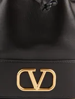 VLOGO Leather Bucket Bag