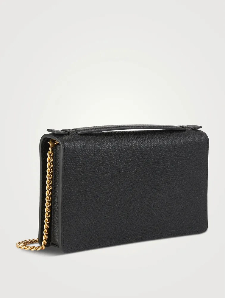 VLOGO Leather Crossbody Chain Wallet