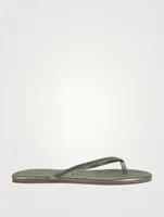 Lily Glitter Leather Thong Sandals