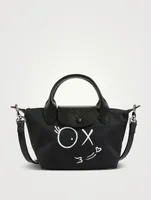 Longchamp x André XS Le Pliage Top Handle Bag