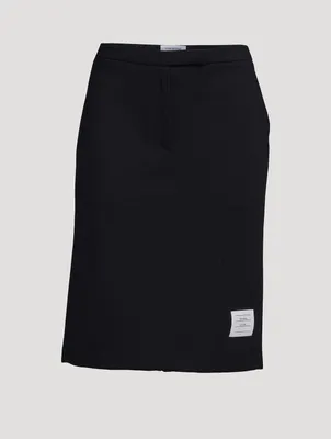 Virgin Wool Knee Length Sack Skirt