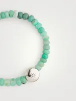 Bohème Chrysoprase Beaded Bracelet With Silver Topaz Vintage Star Charm