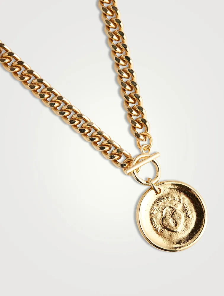 Riley 14K Gold Plated Pendant Necklace