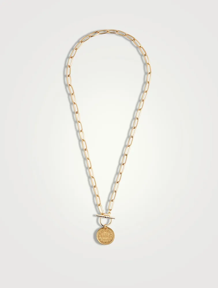 Milan 14K Gold Plated Pendant Necklace