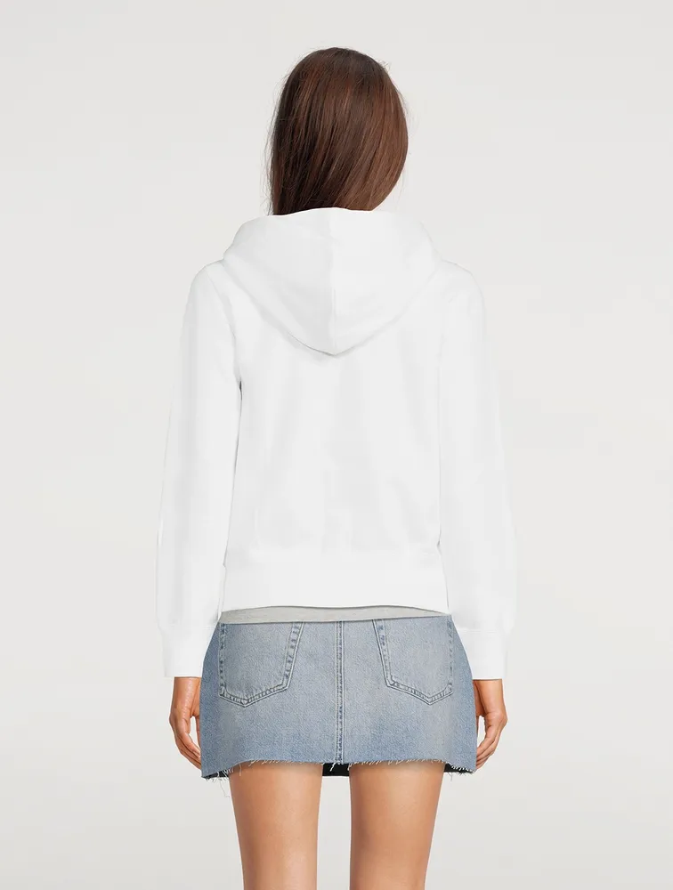 Double Heart Zip-Front Hoodie