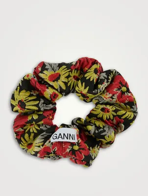 3D Jacquard Scrunchie In Floral Print