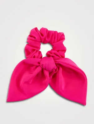 Large Silk Petal Bow Scrunchie