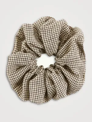 Large Oversized Scrunchie In Gingham