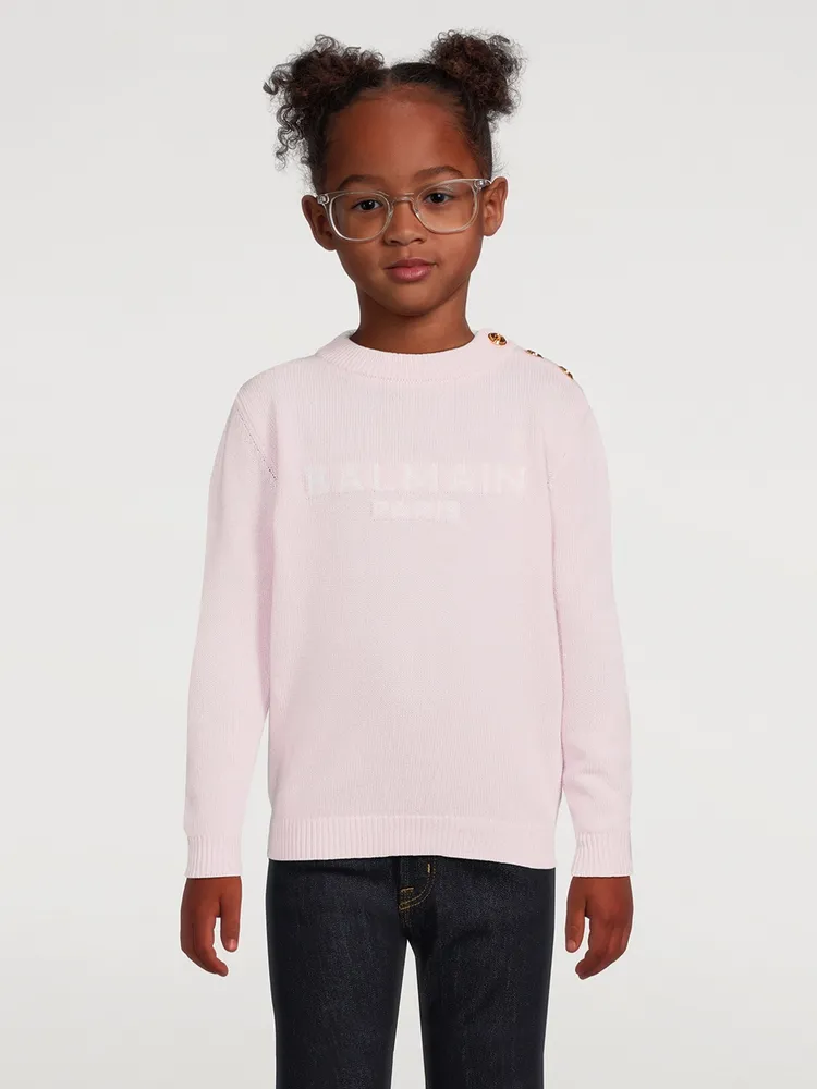 Kids Wool-Blend Logo Sweater