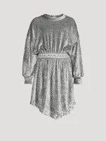 Kids Velour Long-Sleeve Dress