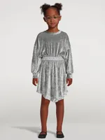 Kids Velour Long-Sleeve Dress