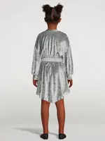 Kids Velour Long-Sleeve Dress