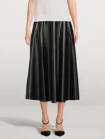 Vegan Leather Midi Skirt