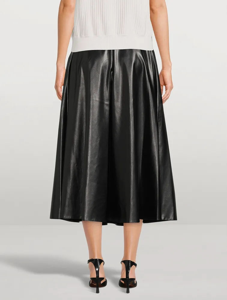 Vegan Leather Midi Skirt