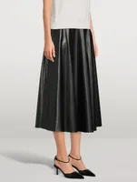 Vegan Leather Midi Skirt