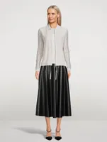 Vegan Leather Midi Skirt