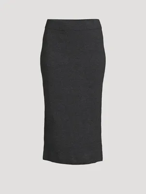 Wool And Cashmere Pencil Skirt
